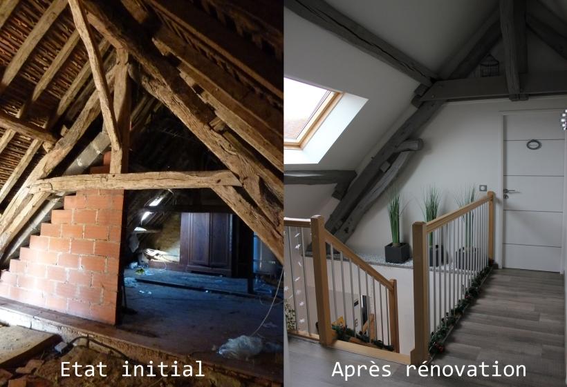 Intérieur avant/après travaux