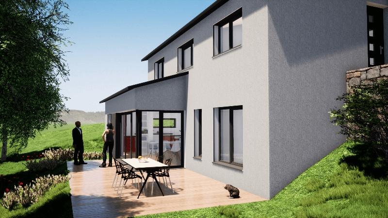 Terrasse extérieure de plain-pied sur le jardin