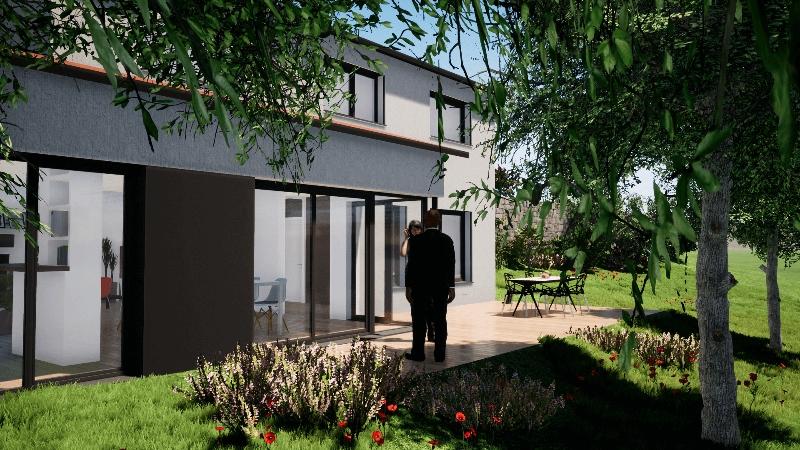 Terrasse bois ombragée