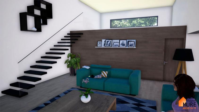 Extension d'une maison - Mezzanine sur séjour