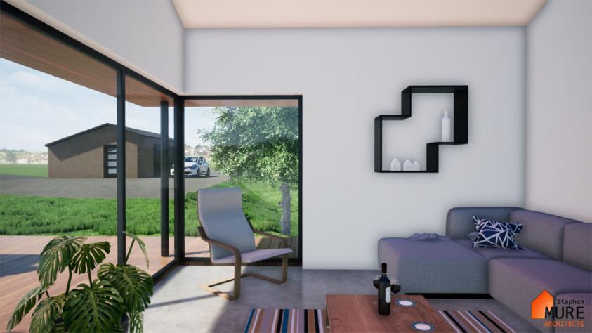 Réhabilitation d'une Maison en Pierres - Fenêtre d'angle sur salon