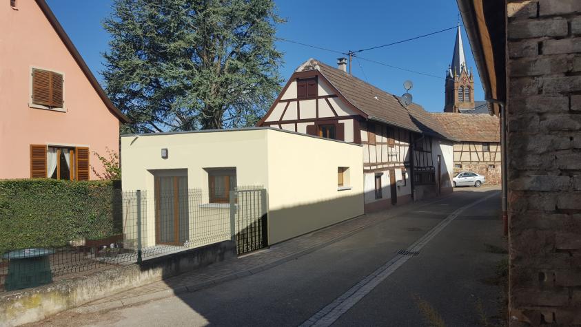 Extension d'une maison individuelle.