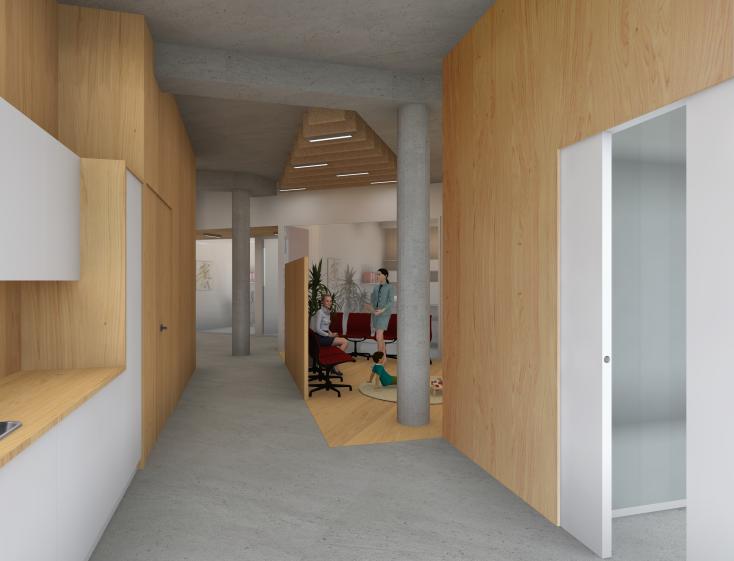 Espace d'attente intérieur