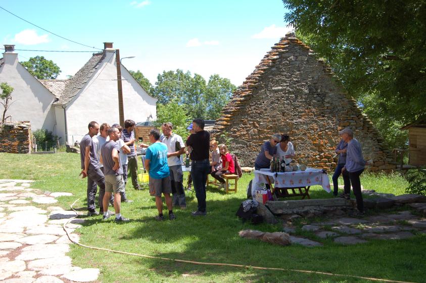 Repas de fin de chantier avec les clients et les entrprises