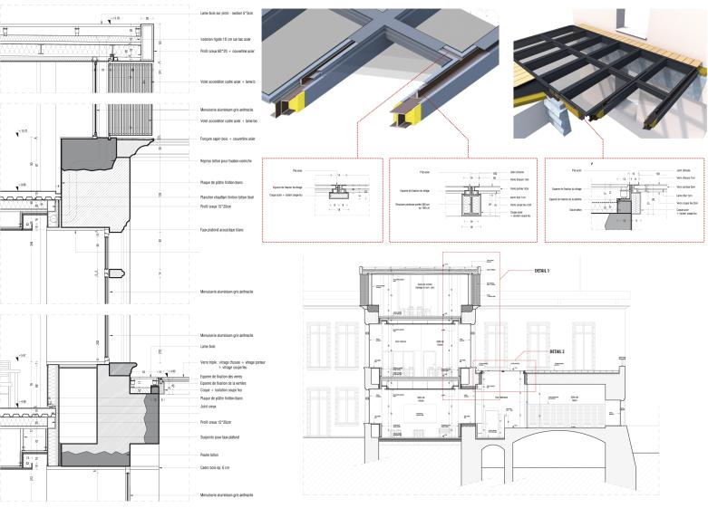 Détail constructif de la verrière