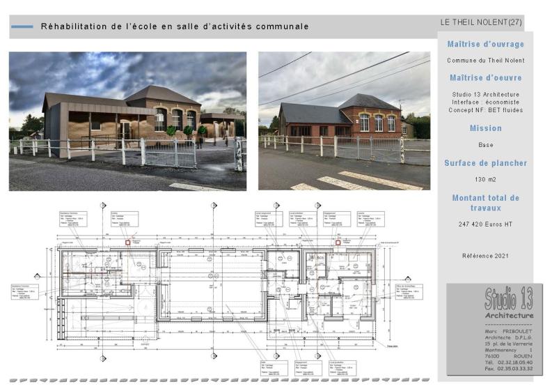 Réhabilitation de l'école en salle d'activités communale
