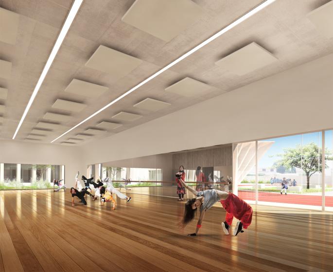 Vue intérieure sur la salle annexe
