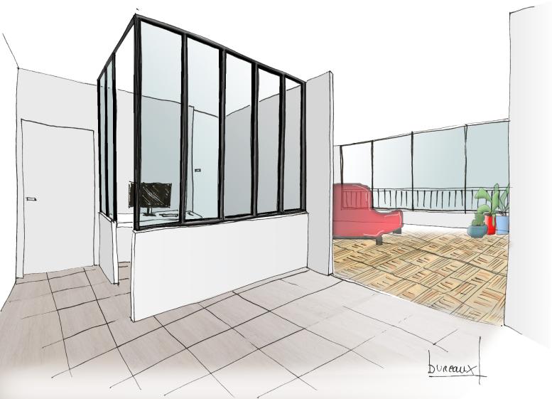 Croquis sur l'entrée