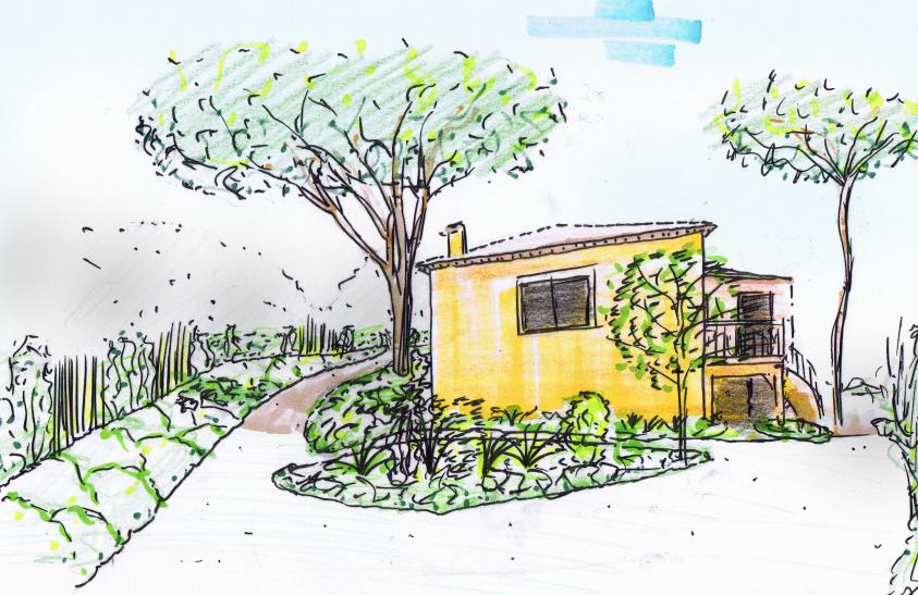 Proposition 2 - Croquis de l'espace de jeux Sud