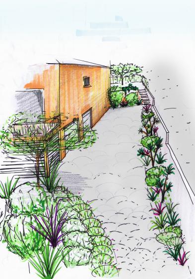 Proposition 2 - Croquis depuis l'entrée