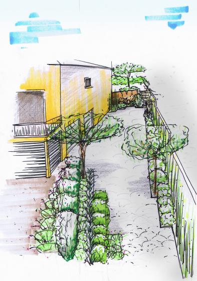 Proposition 1 - Croquis depuis l'entrée