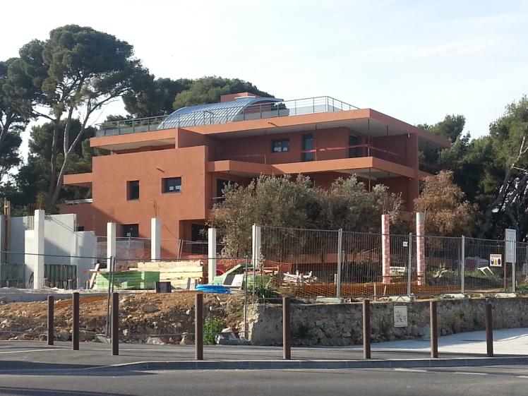 Vue avant construction du bâtiment limitrophe