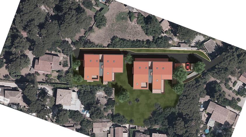 Vue aérienne plan de masse