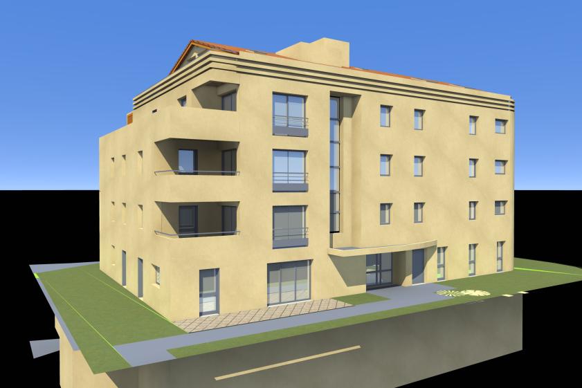 Vue façade Sud-ouest sur avenue de la Mer