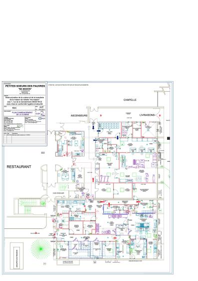 Plan d'ensemble : projet cuisine et buanderie