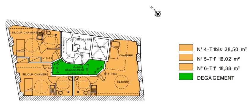 Plan 2° étage - projet