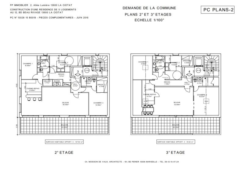 Collectif : plans  1°  et 2° étages