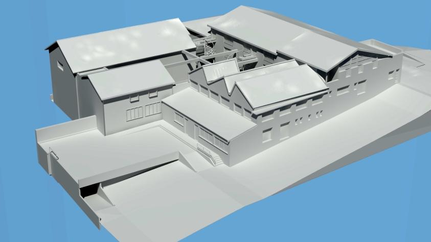 Projet : vue côté Nord-est - image de synthèse