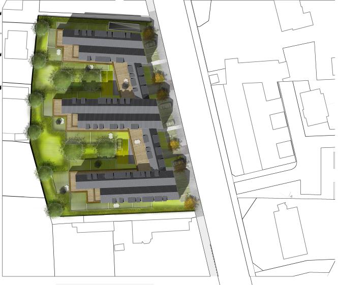 Plan masse site du Poupinet