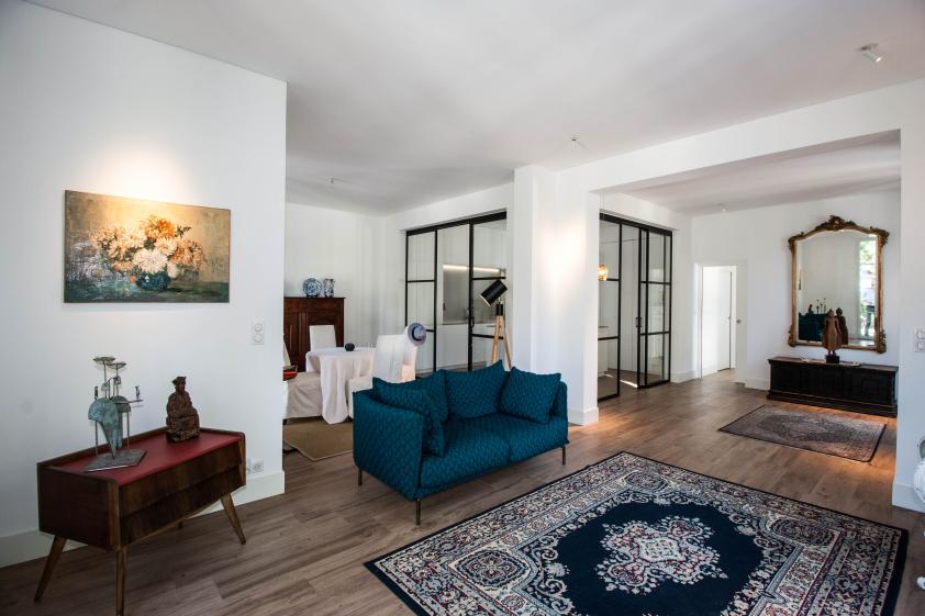 Rénovation et extension d'une maison sur le bassin d'Arcachon - le séjour 1