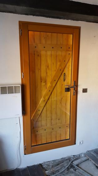 NOUVELLE PORTE-FENÊTRE EN BOIS - VITRAGE PLEIN SANS SOUBASSEMENT