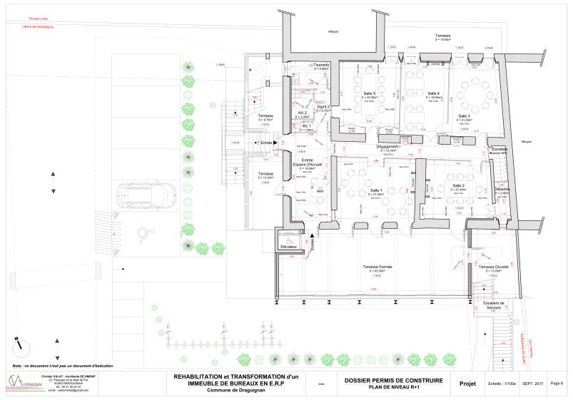 PLAN DE NIVEAU R+1 - PROJET