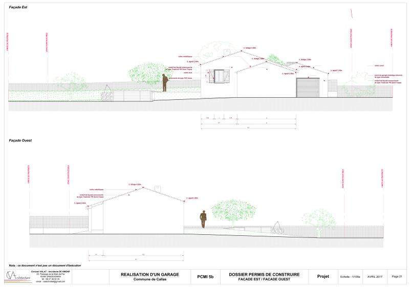 FAÇADES EST et OUEST - PROJET