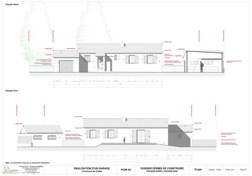 FAÇADES NORD et SUD - PROJET