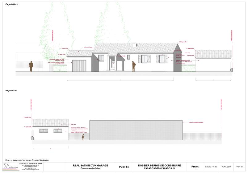 FAÇADES NORD et SUD - PROJET