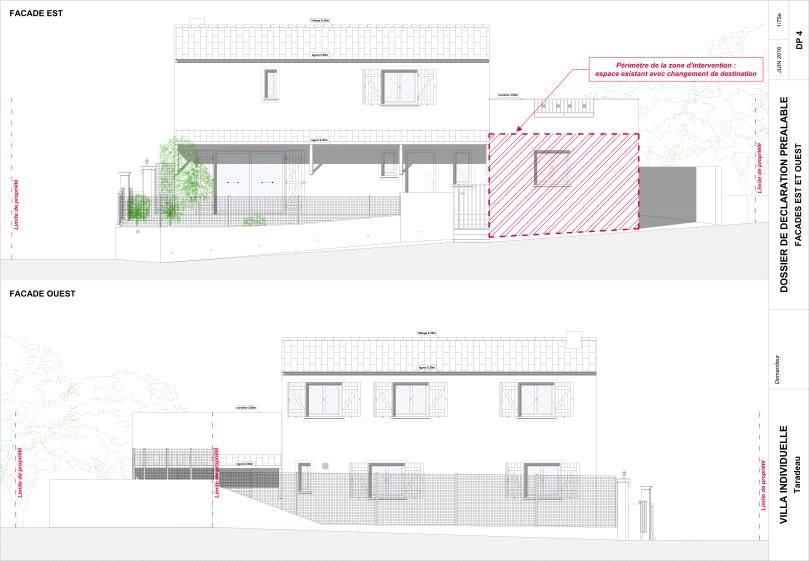 FAÇADES EST et OUEST - PROJET