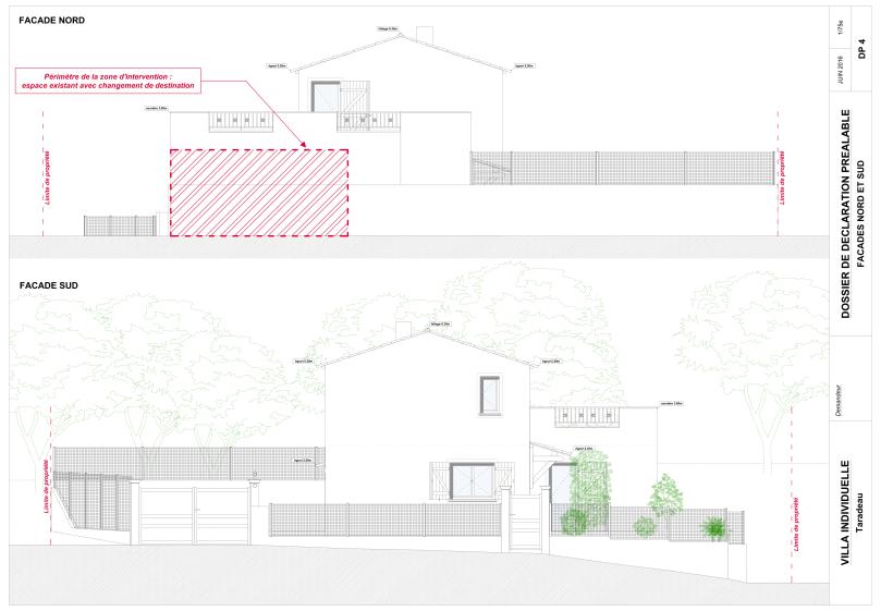 FAÇADES NORD et SUD - PROJET