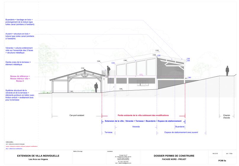 FAÇADE NORD - PROJET