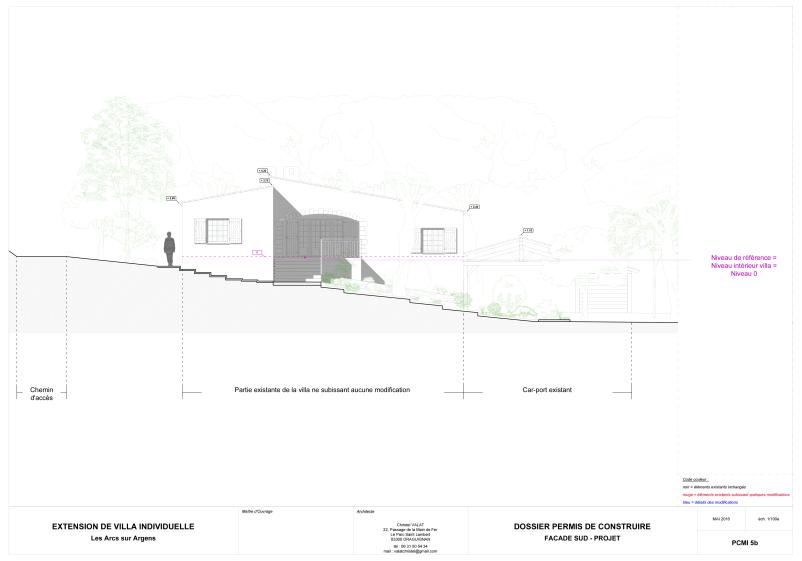 FAÇADE SUD - PROJET