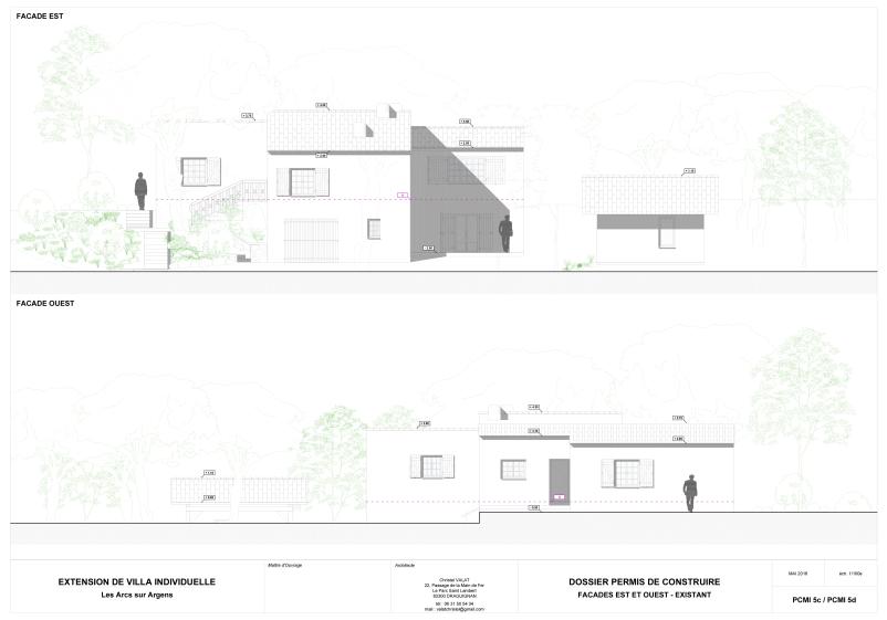 FAÇADES EST et OUEST - PROJET