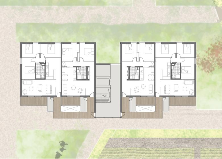 Plan type d'un bâtiment