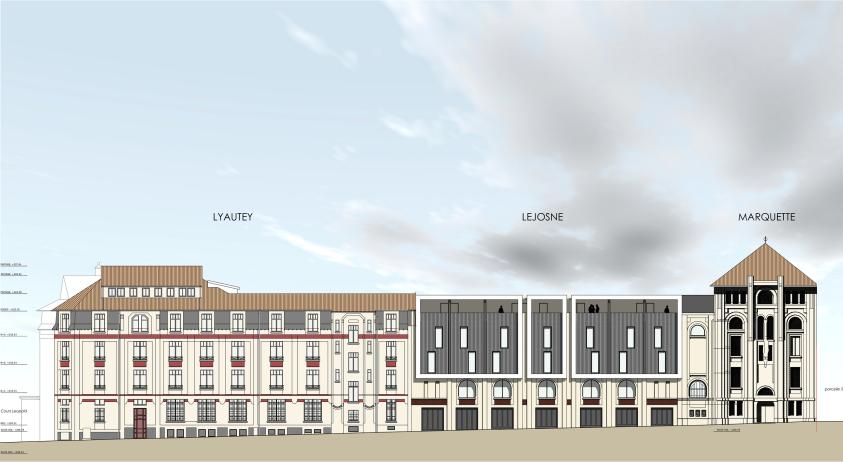 Elévation - rue Louis Baron