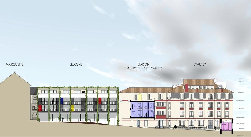 Elévation - cour intérieure