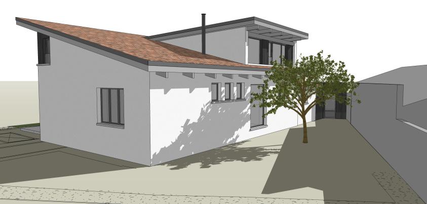 Vue patio et surélévation