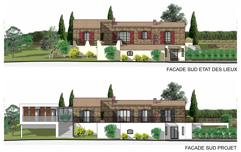 Façade Sud état des lieux et projet