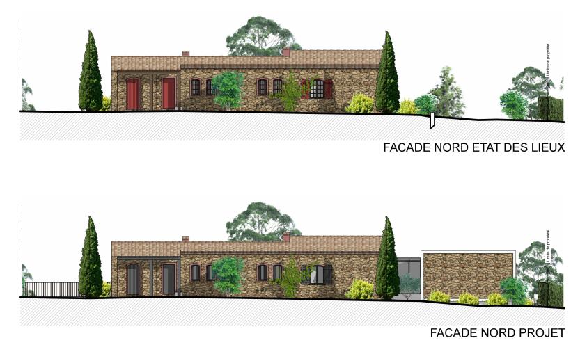 Façade Nord état des lieux et projet