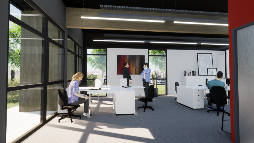  EXTENSION BATIMENT A/B - DGAC/SNIA A BLAGNAC (31) - VUE SUR OPEN SPACE.