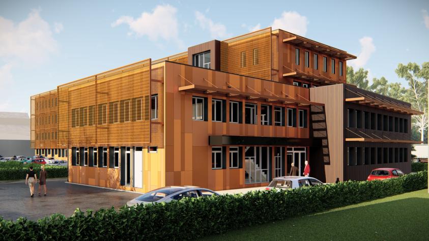 VUE FACADE OUEST AVEC OMBRIERE.