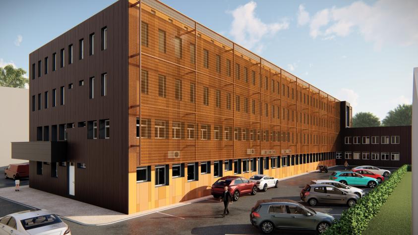 VUE FACADE OUEST AVEC OMBRIERE.