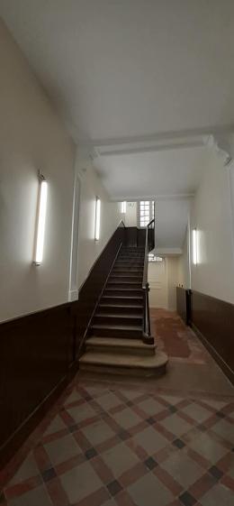 VUE  ESCALIER DE SECOURS SERVICE DES FINANCES DE LA VILLE D'AUCH.