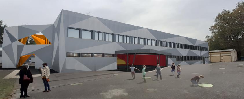 PIGNON EST ETAT FUTUR  BATIMENT B COLLEGE LOUIS PASTEUR A LAVELANET.
