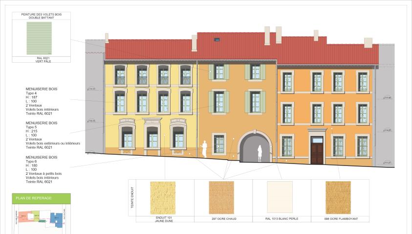 RENOVATION RESIDENCE LANGERON - FACADE RUE VOLTAIRE ETAT FUTUR.