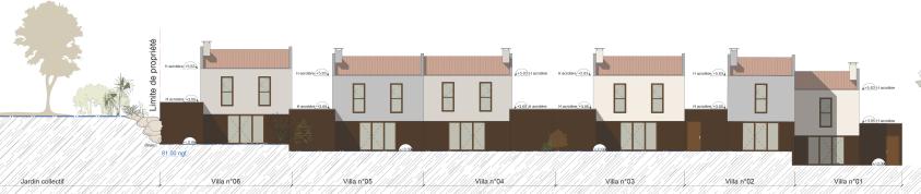 ELEVATION LOGEMENT INDIVIDUEL LOTISSEMENT DE 22 LOGEMENTS A MOUX.