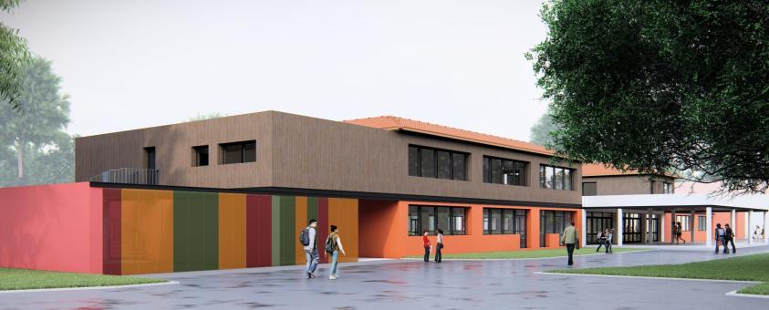 VUE SUR ENTREE DU COLLEGE.