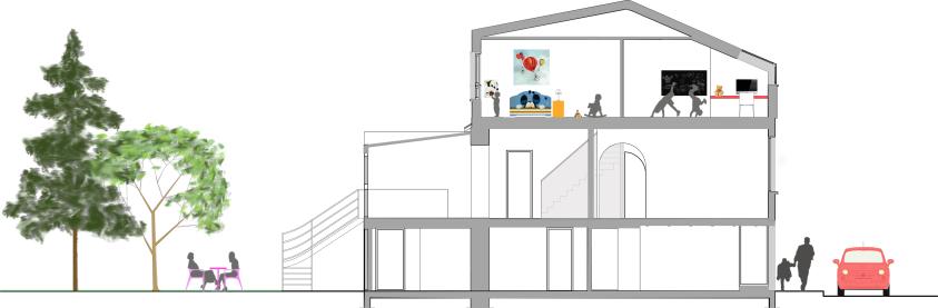 Vue en coupe du projet