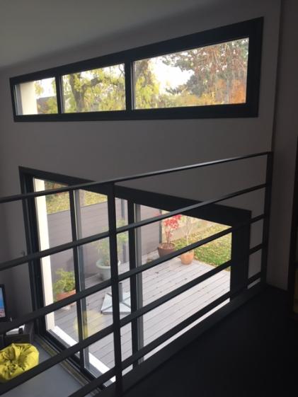 Vers le jardin depuis la mezzanine